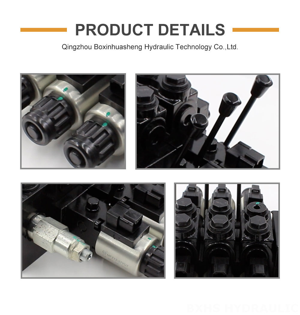 DCV58 Solenoid And Manual 3 Spool Sectional Directional Valve detailed image